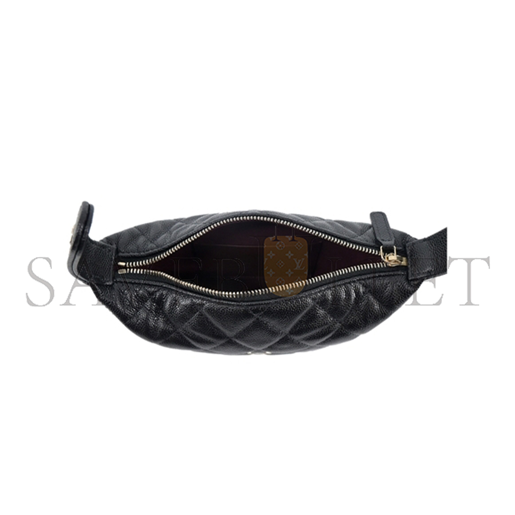 CHANEL 25C HOBO LUNCH BOX BAG BLACK AS0622 (21.5*19*6cm)